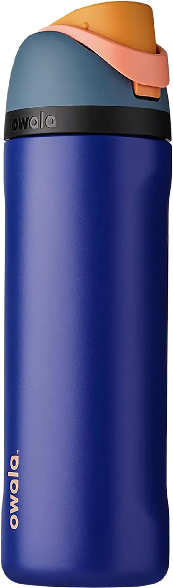 Owala FreeSip Insulated Stainless Steel Water Bottle with Straw for Sports and Travel, BPA-Free, 24-Ounce, Tide Me Over